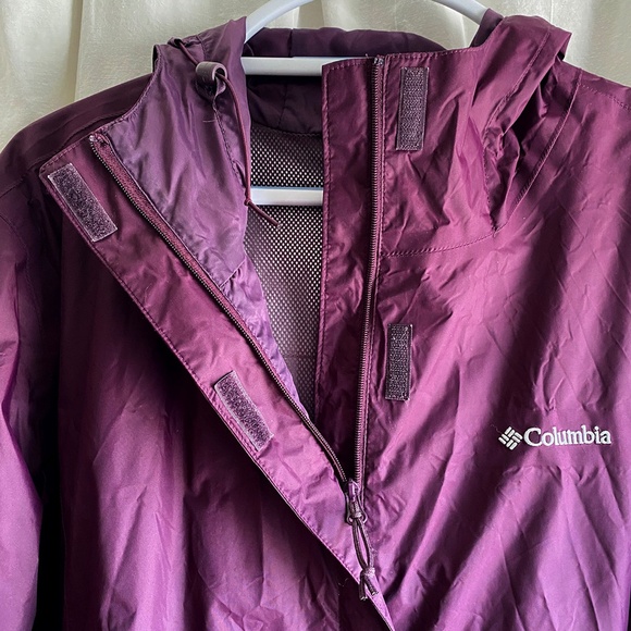 Columbia Arcadia Il Rain Jacket Women's Plus 3X Maroon - Picture 6 of 14